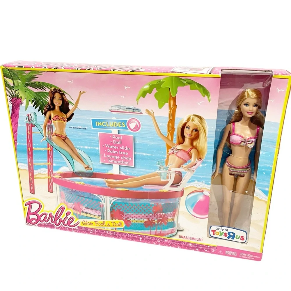 Barbie Toys R Us Exclusive Glam Pool and Doll Set NEW
